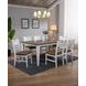Ashford White and Brown Rectangular Extendable Dining Room Set