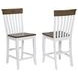 Ashford White and Brown Rectangular Extendable Counter Height Dining Room Set