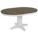 Ashford White and Brown 60" Round Extendable Dining Table