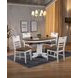 Ashford White and Brown 60" Round Extendable Dining Table