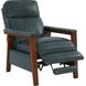 Ashland Roma Bluegray Leather Push Thru The Arms Recliner