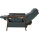 Ashland Roma Bluegray Leather Push Thru The Arms Recliner