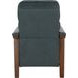 Ashland Roma Bluegray Leather Push Thru The Arms Recliner