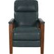 Ashland Roma Bluegray Leather Push Thru The Arms Recliner