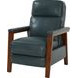 Ashland Roma Bluegray Leather Push Thru The Arms Recliner