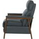 Ashland Roma Bluegray Leather Push Thru The Arms Recliner