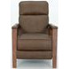 Ashland Oasis Walnut Leather Push Thru The Arms Recliner