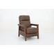 Ashland Oasis Walnut Leather Push Thru The Arms Recliner