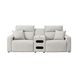 Modmax II Stone Performance Fabric 3 Piece Modular Power Reclining Sectional with USB Charging