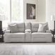 Acklen Place Pewter Performance Fabric 3 Piece Modular 97" Power Reclining Sectional with Console and USB Charging