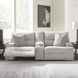 Acklen Place Pewter Performance Fabric 3 Piece Modular 97" Power Reclining Sectional with Console and USB Charging