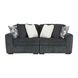 Midnight Madness Gunmetal 2 Piece Sectional Sofa