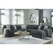 Midnight Madness Gunmetal 5 Piece RAF Chaise Sectional