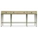 Santa Barbara Sandstone And Vintage Nickel Metal Console Table