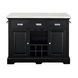 Aspen Black 48" Rectangular Kitchen Island Set of 3