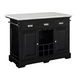Aspen Black 48" Rectangular Kitchen Island Set of 3