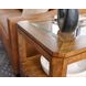 Aspire Clarity Medium Stain Square Glass Top End Table