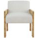 Astor Brown and White Performance Fabric Accent Chair