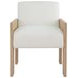 Astor Beige and White Performance Fabric Accent Chair