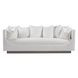 Claudette Cream Bench Seat 95" Sofa with Throw and Ball Pillow