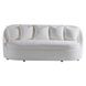 Genevieve Ivory Bench Seat 87" Sofa with Ivory Pillows