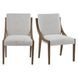 Aurora Latte and Gray Performance Upholstered Sling Chair Set of 2