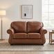 Attleboro Camel Brown Loveseat