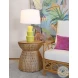 Fiji Water Hyacinth Weave And Mindi Round End Table