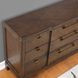 Milan Brown 6 Drawer Dresser and Mirror