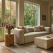Aurora Pebble Beige Heavy Basketweave Sofa