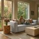 Aurora Pebble Beige Heavy Basketweave 90" Sofa