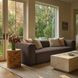 Aurora Rosewood Brown Heavy Basketweave Sofa