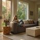 Aurora Rosewood Brown Heavy Basketweave Sofa