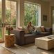 Aurora Rosewood Brown Heavy Basketweave Sofa