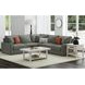 Rhiannon Antique White Rectangular Glass Top Coffee Table