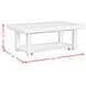 Rhiannon Antique White Rectangular Glass Top Coffee Table