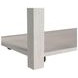 Rhiannon Antique White Rectangular Glass Top Coffee Table