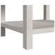 Rhiannon Antique White Square End Table with USB Charging