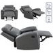Gaston Gray Manual Glider Recliner