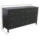 Avery Black 6 Drawers Dresser