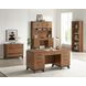 Avery Rich Medium Brown 64"  Credenza and Hutch with USB Charging