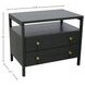 Avery Black 2 Drawers Nightstand
