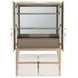 Mosaic Cream and Champagne Dream Weaver 2 Door Bar Cabinet with LED