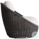 Santa Monica Pebble And Cream Outdoor Swivel Chair