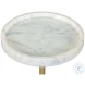 Johan White Gray And Gold Side Table