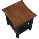 Joplin Black and Brown Square End Table