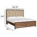 Callisto Bourbon Brown and Santa Cruz Queen Upholstered Panel Bed