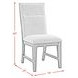 Edge Light Gray Upholstered Dining Chair Set of 2