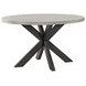 Edge Light Gray and Espresso 52" Round Dining Table