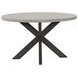 Edge Light Gray and Espresso 52" Round Dining Table